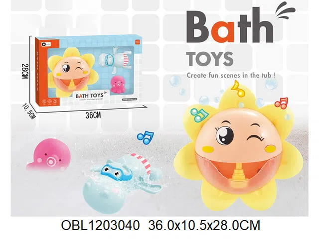 电动泡泡花配浴室玩具  2*AA电池无包电_OBL1203040