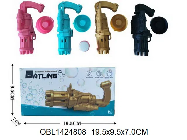 电动加特林泡泡枪配1瓶50ml泡泡水 3*AA无包电_OBL1424808