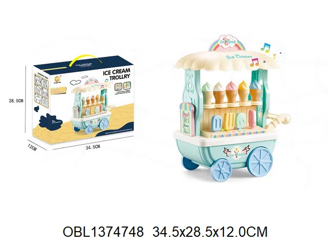 冰淇淋小推车 带灯光音乐 2粒AA电池不包电_OBL1374748