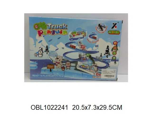 电动企鹅爬梯轨道套装带灯光音乐  无包电_OBL1022241