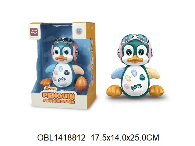 电动企鹅带灯光音乐  3*AA无包电_OBL1418812