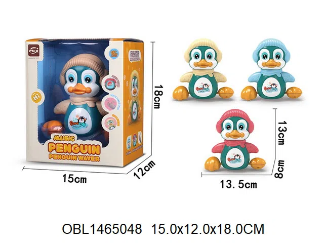 电动声控企鹅带灯光音乐  2*AAA无包电_OBL1465048