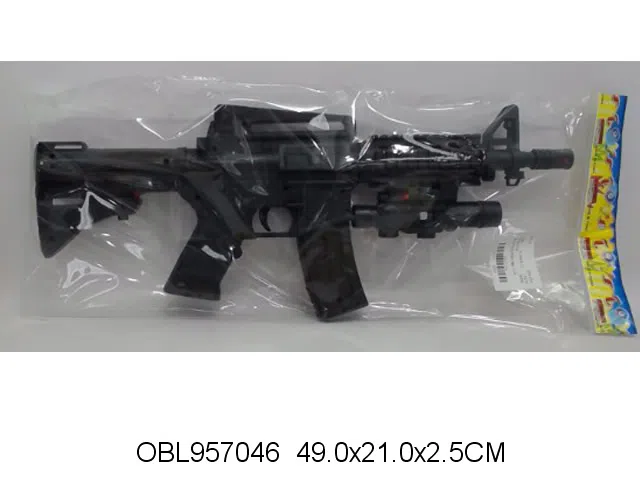 电动震动红外线阻击枪带灯光声音 无包电 纽扣电池包电_OBL957046