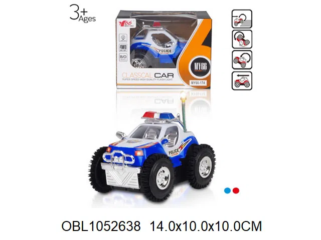 电动翻斗警车带灯光音乐 无包电 2色混装_OBL1052638