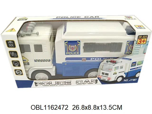 电动万向警车带灯光音乐 3粒5号无包电_OBL1162472