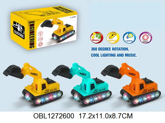 电动万向挖掘机带灯光音乐  2*AA无包电 3色混装_OBL1272600