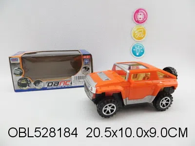 电动万向跳舞悍马车带灯光音乐 无包电 桔 黑2色混装_OBL528184