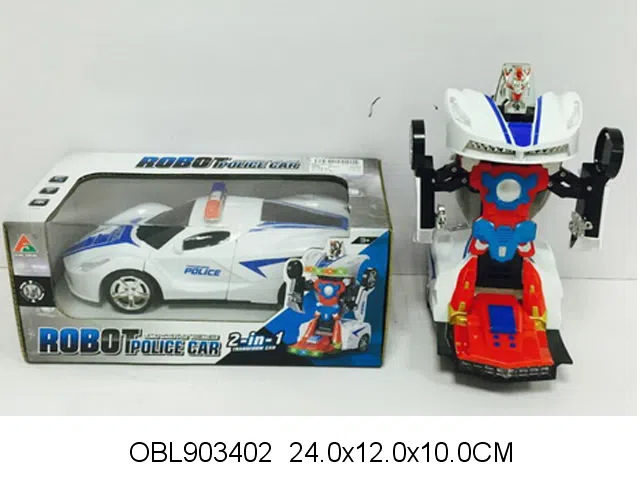 电动万向变形警车带灯光音乐 无包电_OBL903402