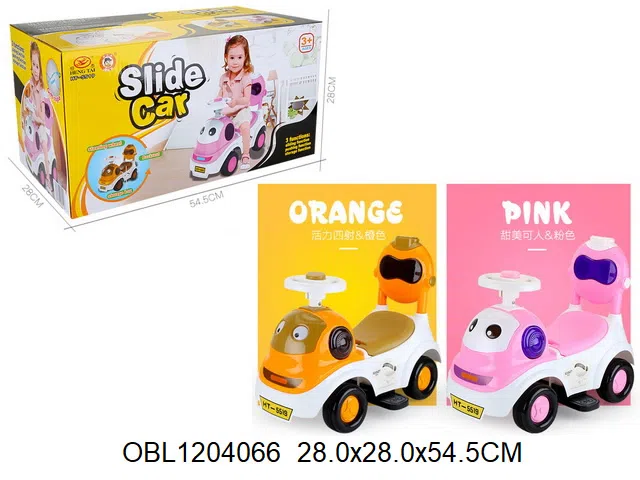 滑行童车 方向盘带音乐灯光 2*AA电池无包电 2色混装_OBL1204066