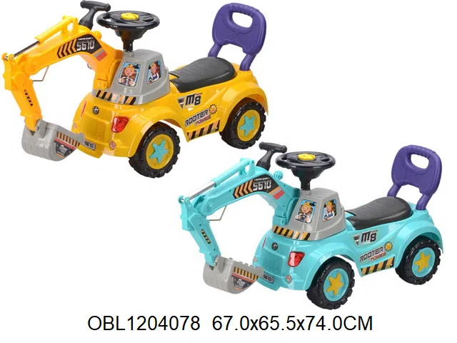 多功能滑行童车 方向盘带灯光音乐 2*AA电池无包电 2色混装_OBL1204078