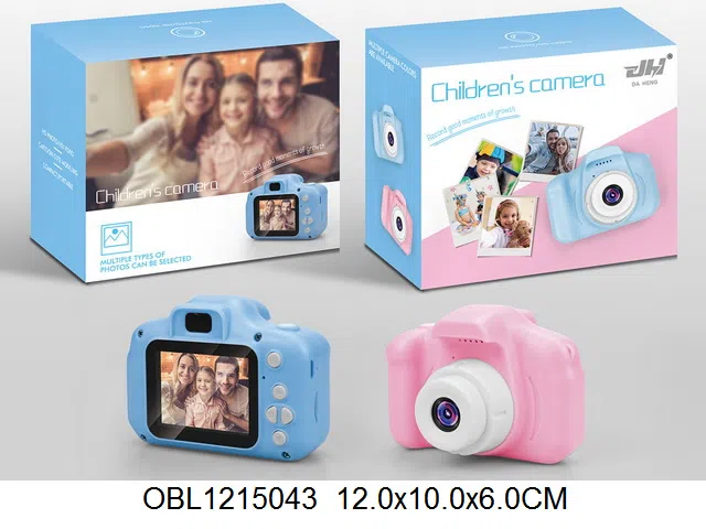 配16G 内存卡 儿童数码相机 可拍照 录像1080P  定时拍摄 回放 多款大头贴 小游戏 5V 锂电池包电 2色混装_OBL1215043