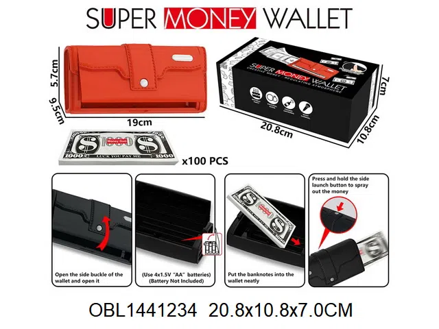 气氛喷钱钱包 配100张纸钞票 4*AA不包电 2色混装_OBL1441234