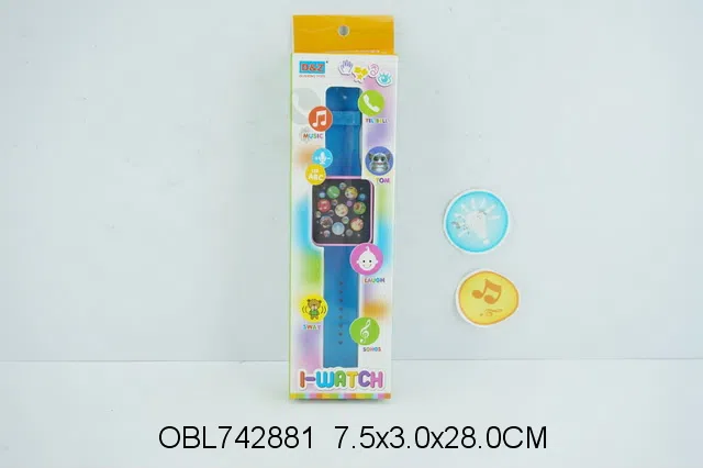 触摸手表带灯光音乐 会讲故事 包电 红 蓝 绿3色混装_OBL742881