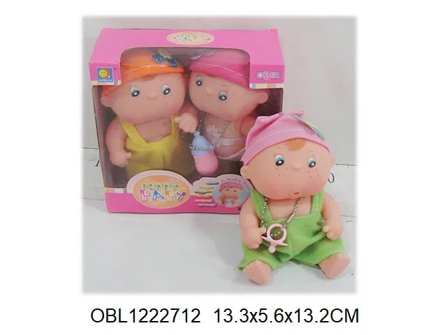 2身庄5.5寸搪胶香味公仔套装带6声IC 2*LI44纽扣电池包电 4款混装  衣服1款1色_OBL1222712