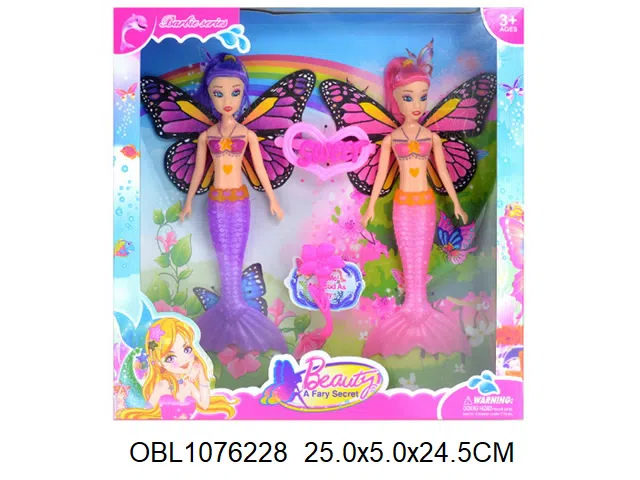 2身庄8寸实身蝴蝶美人鱼芭芘套装_OBL1076228