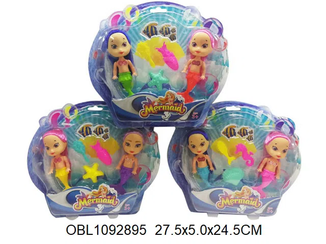 2身庄5.5寸实身美人鱼芭芘套装 3款混装_OBL1092895