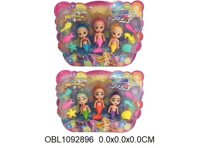 3身庄5.5寸实身美人鱼芭芘套装 2款混装_OBL1092896