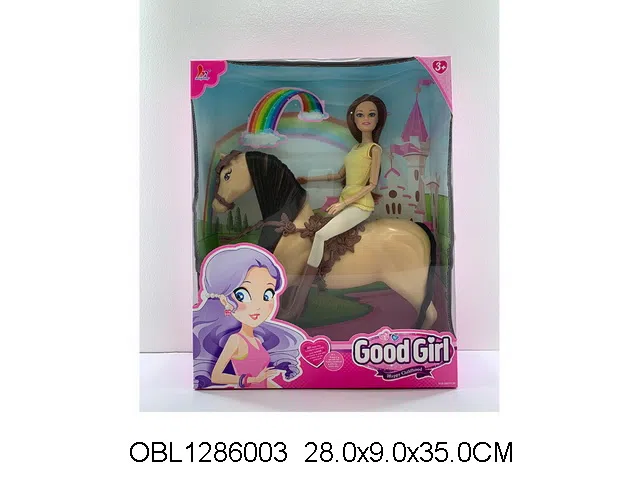 11.5寸实身活动关节芭芘配饰品马 主体衣服1款1色_OBL1286003