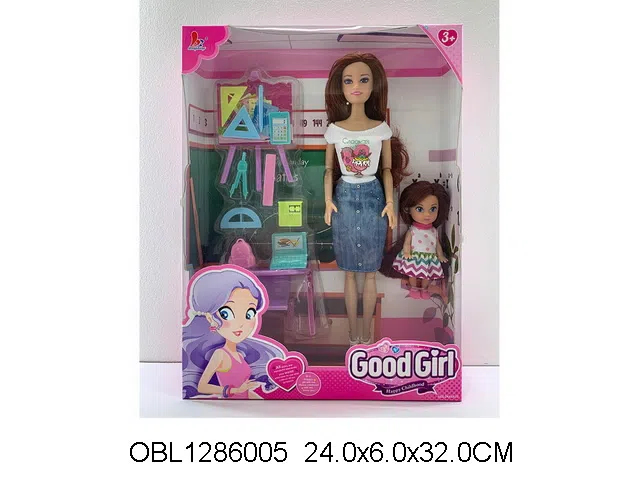 11.5寸实身活动关节芭芘套装配3.5寸实身芭芘 主体衣服1款1色_OBL1286005