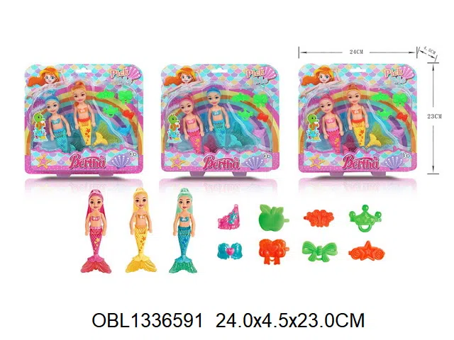 2身庄6.5寸实身美人鱼芭芘套装 3款混装_OBL1336591