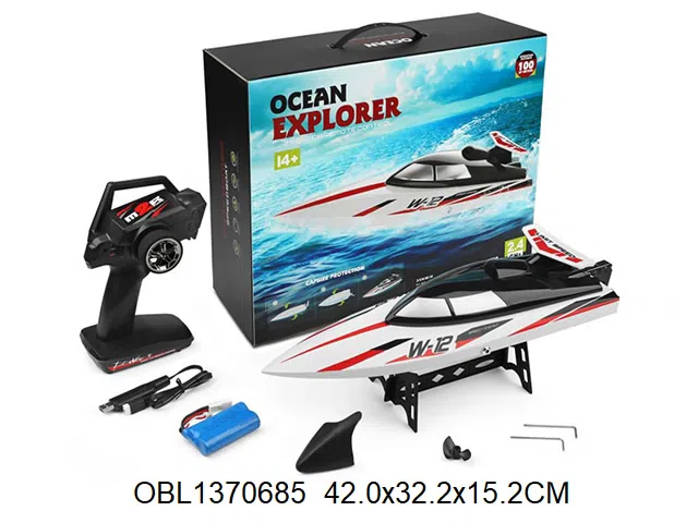 遥控高速快艇 机身7.4V锂电池 遥控器4*AA无包电 2.4G_OBL1370685
