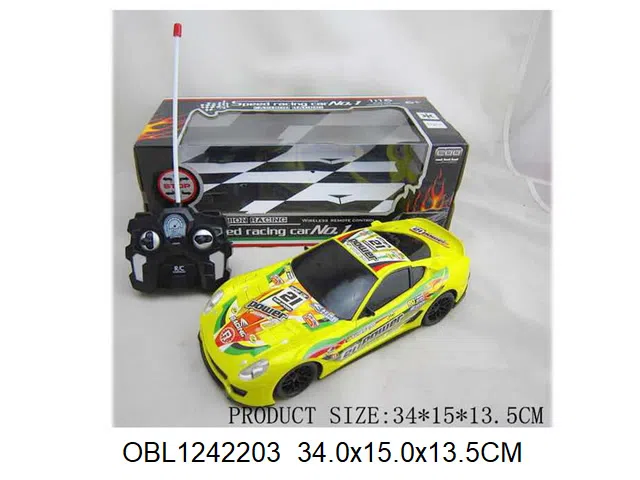 四通遥控车带灯光  车身4AA无包电  遥控器2*AA无包电  40频率  3色混装_OBL1242203