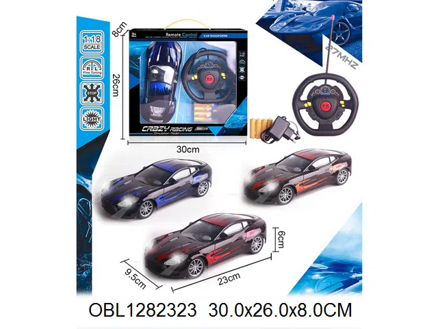 四通方向盘遥控车带灯光配充电器 车身4*AA包电  遥控器2*AA无包电  27频率  3色混装_OBL1282323