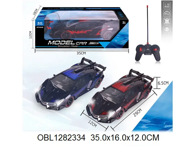 四通遥控车带灯光 车身4*AA无包电  遥控器2*AA无包电  27频率  2色混装_OBL1282334