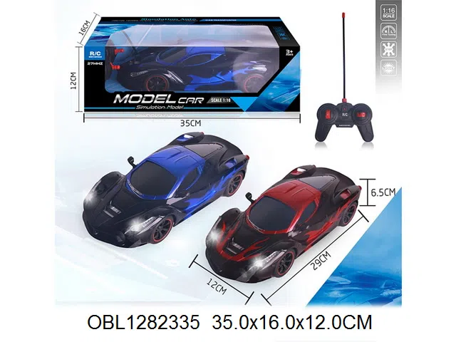 四通遥控车带灯光 车身4*AA无包电  遥控器2*AA无包电  27频率  2色混装_OBL1282335