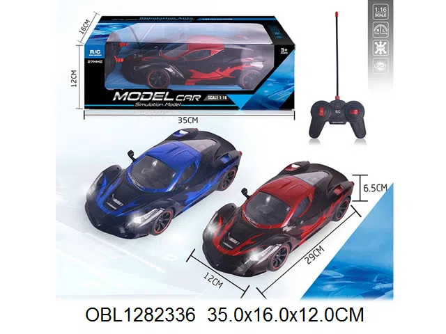 四通遥控车带灯光 车身4*AA无包电  遥控器2*AA无包电  27频率  2色混装_OBL1282336