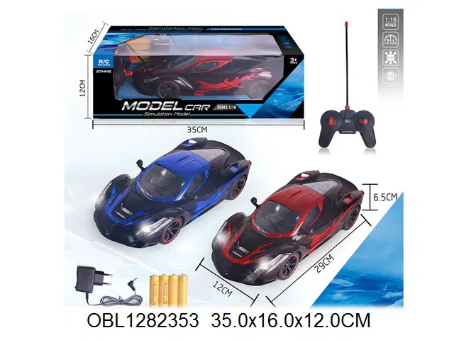 四通遥控车带灯光配充电器 车身4*AA包电  遥控器2*AA无包电  27频率  2色混装_OBL1282353