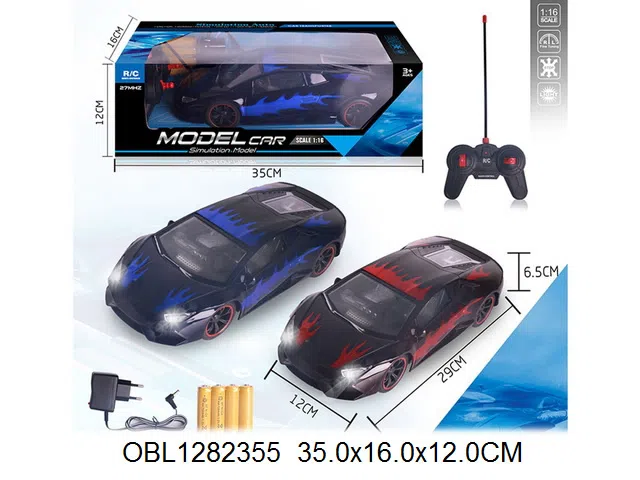 四通遥控车带灯光配充电器 车身4*AA包电  遥控器2*AA无包电  27频率  2色混装_OBL1282355