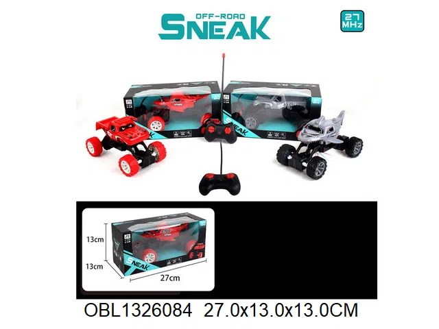 四通卡通遥控车带灯光  车身3*AA没包电  遥控器2*AA无包电 27频率 2款混装_OBL1326084