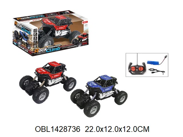 遥控越野车配USB线 车身3.7V锂电池包电 遥控器2AA无包电 27频率 2色混装_OBL1428736