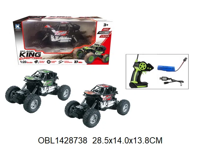 遥控越野车配USB线 车身3.7V锂电池包电 遥控器2AA无包电 27频率 2色混装_OBL1428738