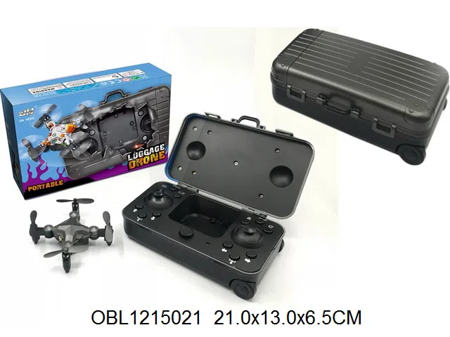 2.4G遥控行李箱迷你四轴飞行器带30万WIFI实时传输像素摄像头 手势拍照 录像 无头模式 一键返航 重力感应飞行  定高 机身3.7V电池包电 遥控器2*AAA无包电_OBL1215021