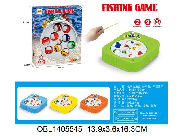电动钓鱼台 无包电2*AA 4色混装_OBL1405545