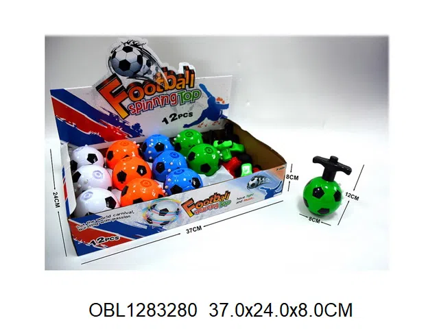 足球陀螺带灯光音乐 红外线 包电 12个装1展示盒_OBL1283280