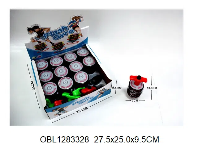 陀螺带灯光 音乐  红外线 包电 12个装1展示盒_OBL1283328