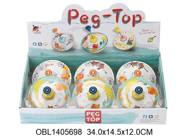 铁质手压陀螺 6粒装1展示盒_OBL1405698